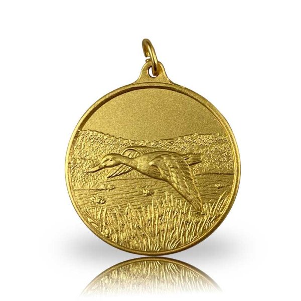 Preview: Jagdmedaille Motiv ENTE vergoldet